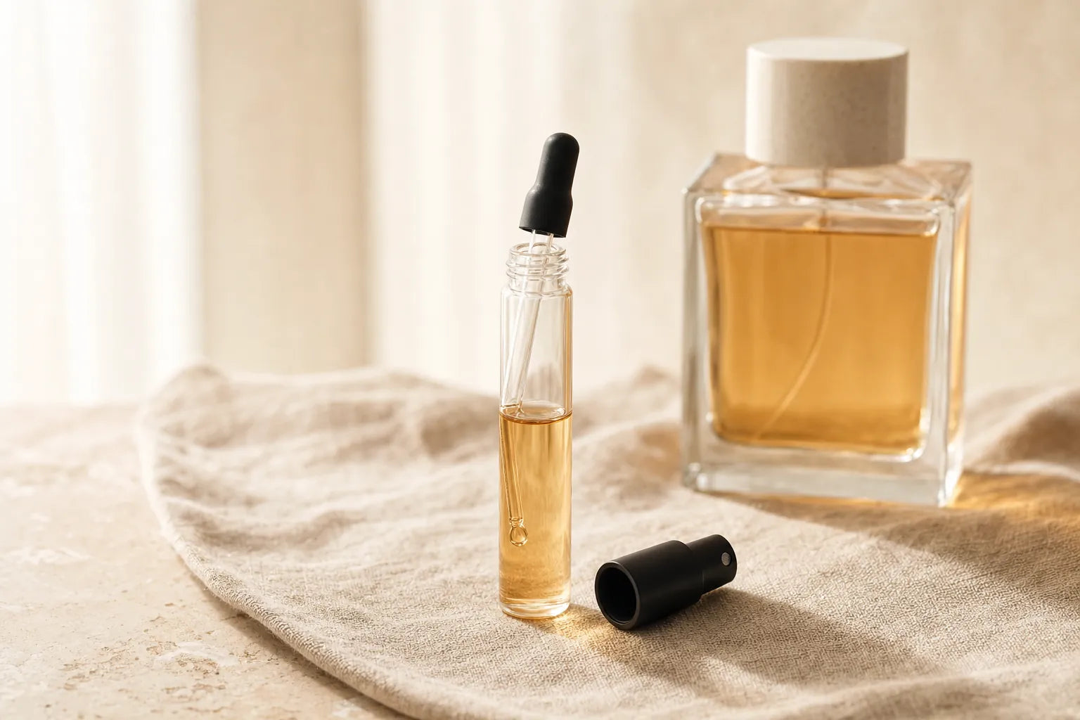 نقل العطر من الزجاجة الأصلية إلى عبوة ديكانت